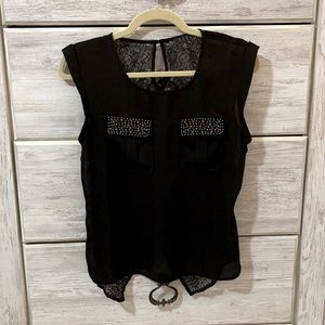 TCEC | Women’s Black Full Laced Back Top Size Small